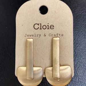 CLOIE Drop Earrings Gold Tone